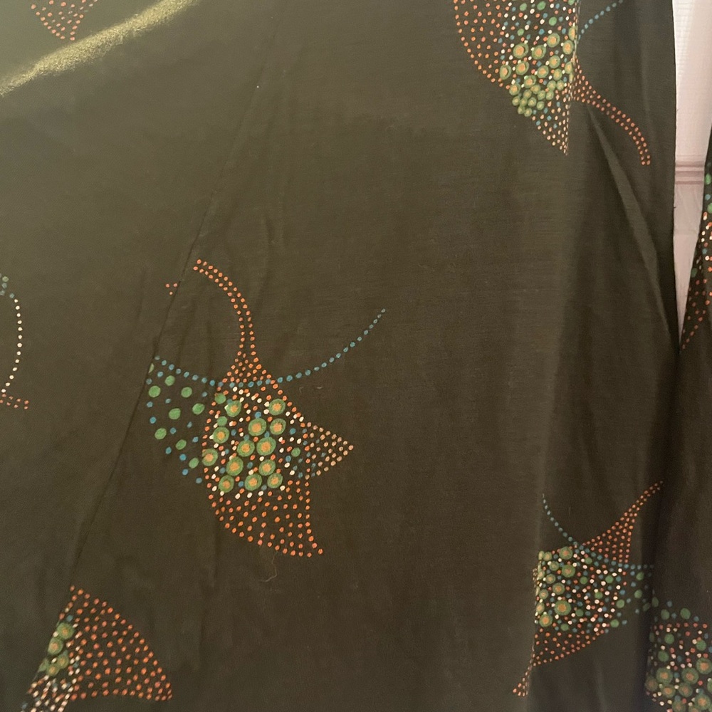 Brown Floral Wrap Top and Skirt Set - Picture 4 of 7
